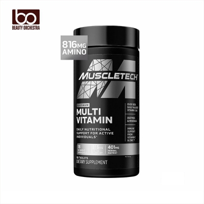 Picture of MuscleTech Platinum Multivitamins for Men & Women Multi-Vitamin Supplement for Immune Support 18 Vitamins & Minerals Vitamin - 90 Capsules