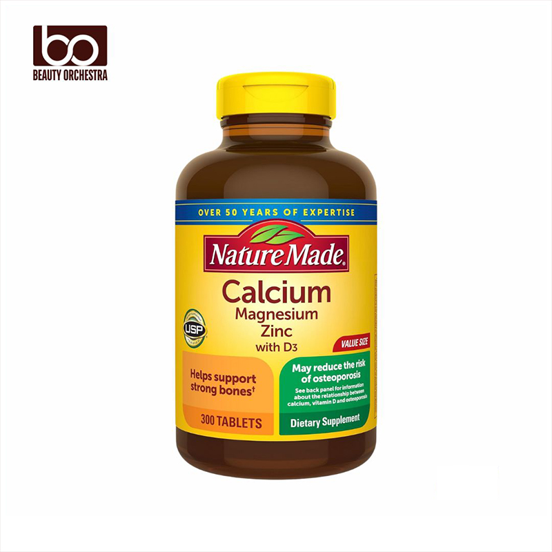 Picture of Nature Made Calcium Magnesium Zinc with Vitamin D3 Dietary Supplement for Bone Support 300 Tablets