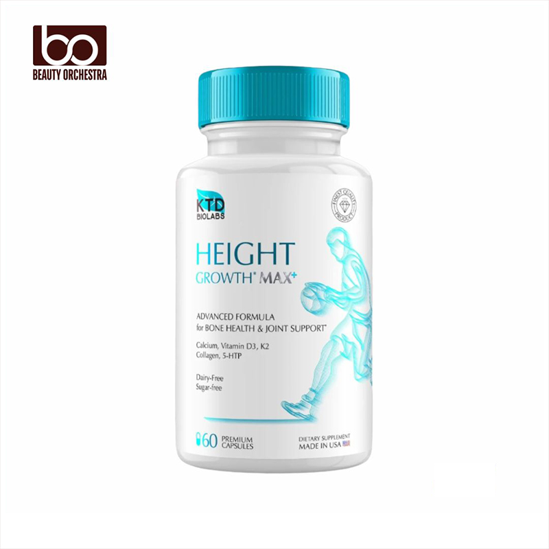 Picture of KTD Biolabs Height Growth MAX+ Kids Height Increase Booster - Made in USA - Natural Vitamins for Boys & Girls to Grow Taller - Multivitamin Capsules for Adults, Teens & Child Bone Growth