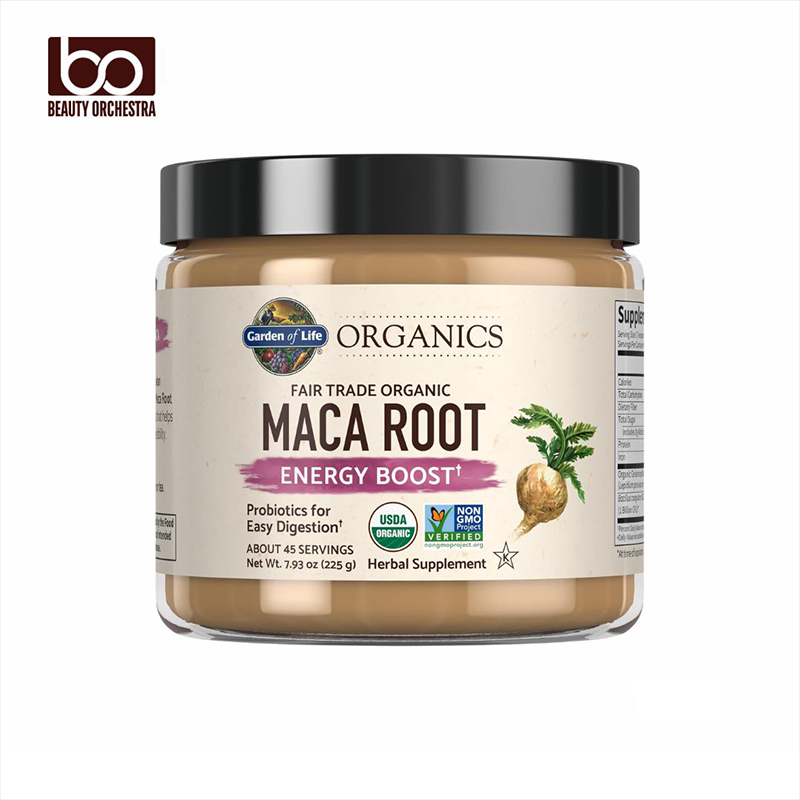 Picture of Garden of Life Maca Powder, Maca Root Energy Booster, Probiotics for easy digestion, Organics Gelatinized Peruvian Maca Root Energy Boost 7.93 oz 225 g (USA)