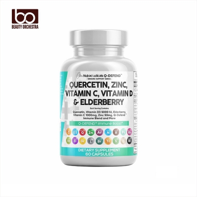 Picture of Clean Nutraceuticals Quercetin Zinc Vitamin C Vitamin D Bromelain Elderberry - 60 Capsules