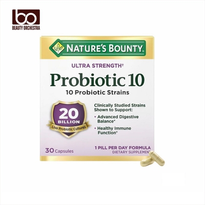 Picture of Nature’s Bounty Probiotic 10 Ultra Strength Daily Probiotic Supplement 30 Capsules