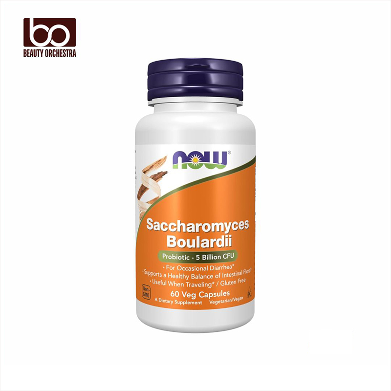 Picture of NOW Saccharomyces Boulardii 5 billion CFU Probiotic 60 Veg Capsules