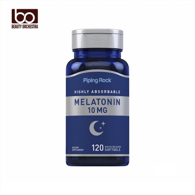 Picture of Piping Rock Melatonin 10mg 120 Softgel Capsules Quick Release Supplement