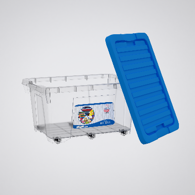 Picture of Premium Multifunctional Collapsible Cargo Storage Box | 180 L | Durable Plastic Trunk Organizer for Toys | Cargo Box  | Heavy-Duty, Space-Saving Design with Sturdy Handles | Perfect for Groceries, Tools, and Travel Gear | Foldable for Easy Storage | Versatile Car Accessory