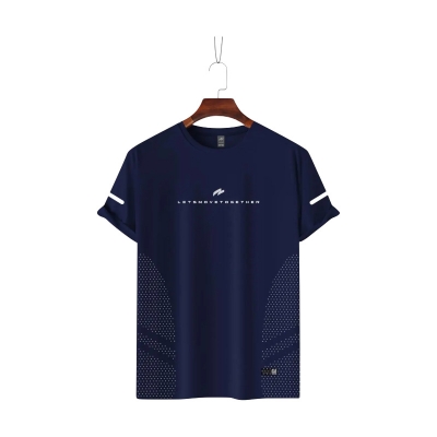 Picture of ZAIAX NAVY BLUE PRINT TSHIRT – GYTN