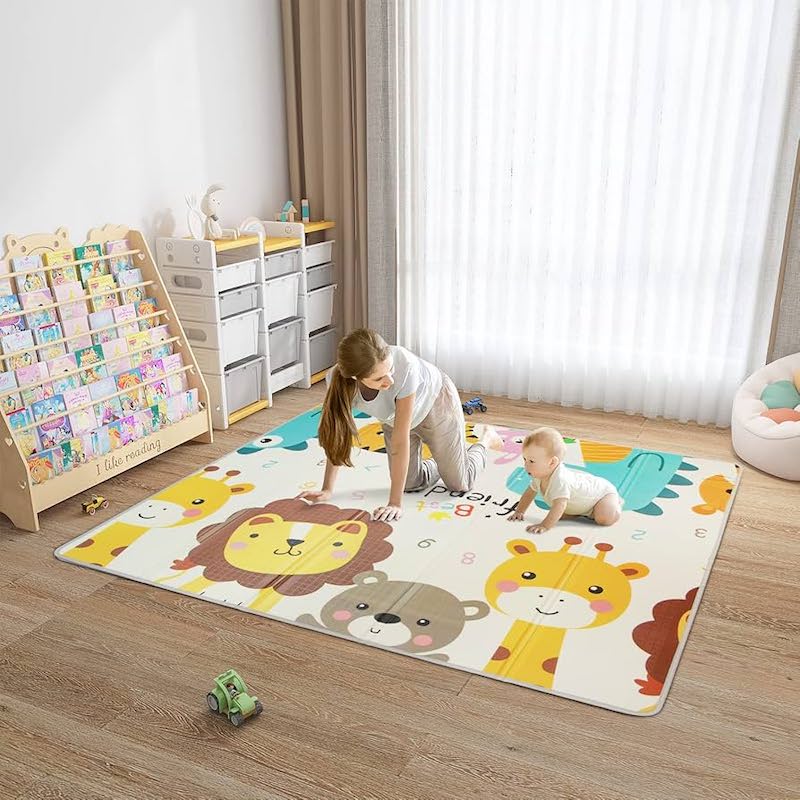 Picture of Baby Play Mat  (100 -150 cm) | Soft Playmat for Baby's Crawling, Tummy Time | Thick Floor Mats for Children, Toddlers & Babies | Play Mats for Floor in Bedroom, Nursery & Playroom