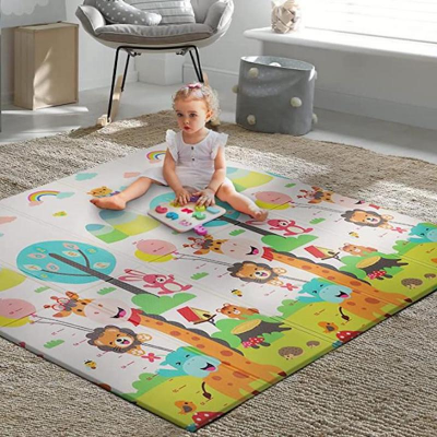 Picture of Baby Play Mat  (180-200 cm) | Soft Playmat for Baby's Crawling, Tummy Time | Thick Floor Mats for Children, Toddlers & Babies | Play Mats for Floor in Bedroom, Nursery & Playroom