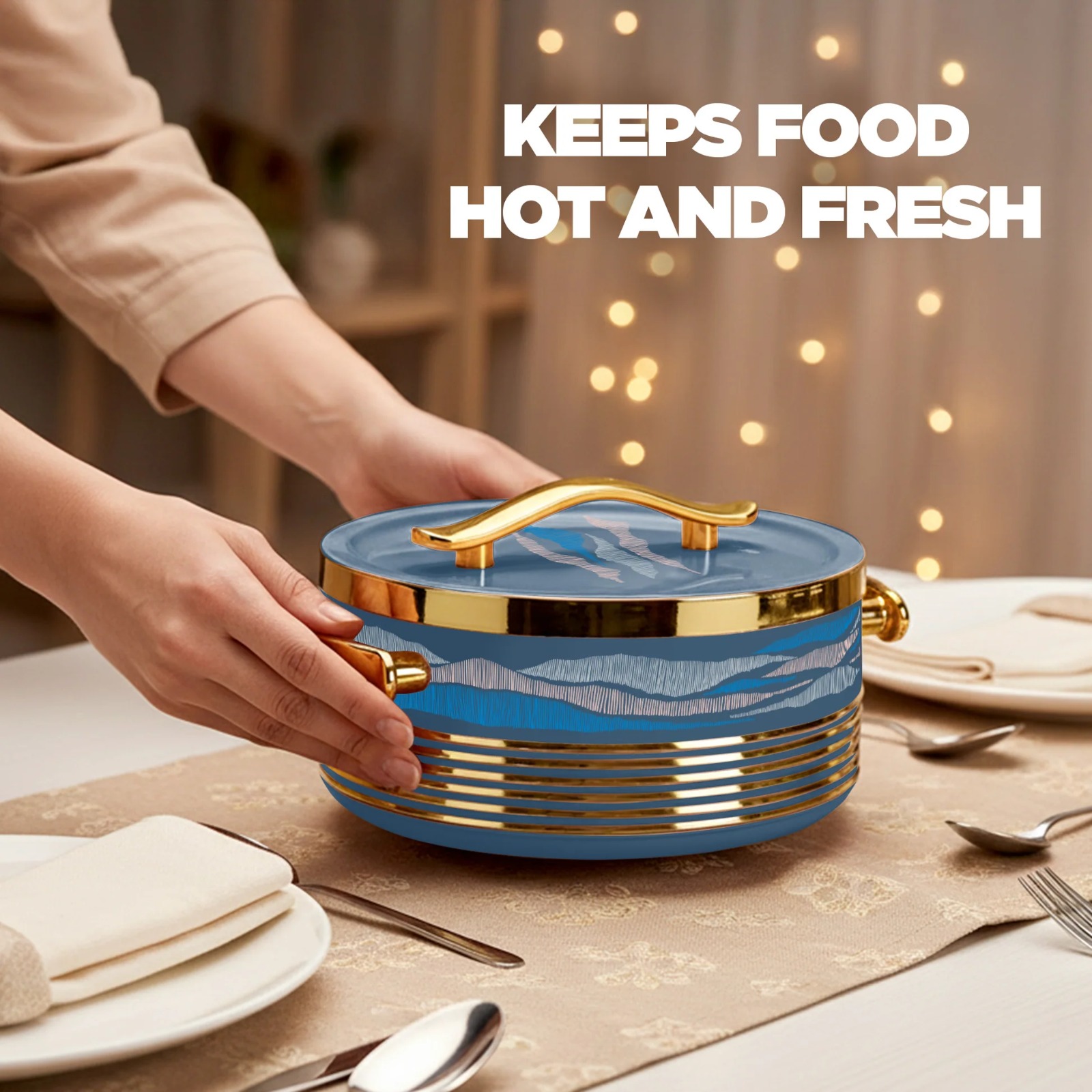 Picture of MILTON Insignia Hot Pot Casserole,Inside Steel,PU Insulated,Food Grade,BPA Free -2500Ml