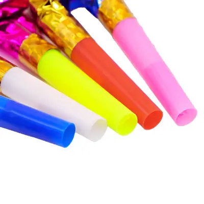 Party Blowing Dragon Whistle- Colorful Party Blowers Horns Whistles for Kids Birthday Party & Festival- (Pack of 10 Pcs)