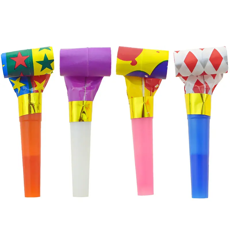Party Blowing Dragon Whistle- Colorful Party Blowers Horns Whistles for Kids Birthday Party & Festival- (Pack of 10 Pcs)