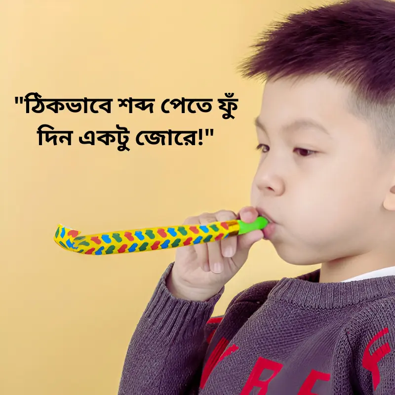 Party Blowing Dragon Whistle- Colorful Party Blowers Horns Whistles for Kids Birthday Party & Festival- (Pack of 10 Pcs)