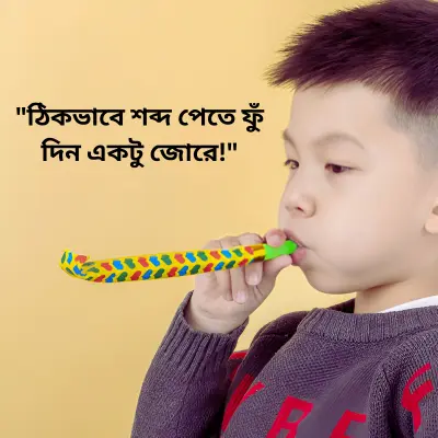 Party Blowing Dragon Whistle- Colorful Party Blowers Horns Whistles for Kids Birthday Party & Festival- (Pack of 10 Pcs)