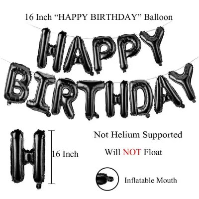 Moustache Theme Black and White Birthday Party Decor- Full Package with Backdrop, Balloon Arch Kit, Banner, and Foil Balloons (Pack of 83 Pcs)