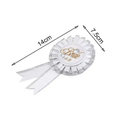 Bride To Be Badge Pin- Bride To Be Sash Badge Style Pin for Bridal Party Decor (Pack of 1 Pcs)