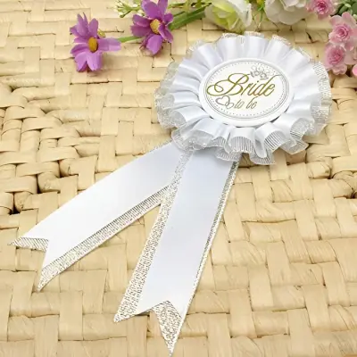 Bride To Be Badge Pin- Bride To Be Sash Badge Style Pin for Bridal Party Decor (Pack of 1 Pcs)