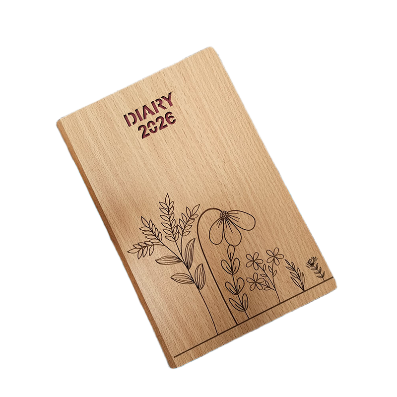 Picture of Wooden general size Diary 2026 For official gifting