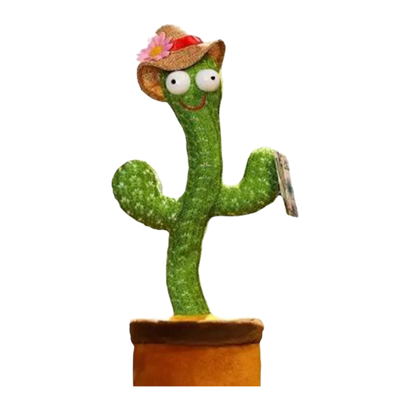 Picture of Cactus Plush Funny Electronic Shaking Cactus Singing Dancing Cactus Twisting Cactus Cute Plush Toy Education Toy Plush Toy With 120 Songs For Home Decoration And Children Playing Birthday Gift Kids Toy - Cactus Toy