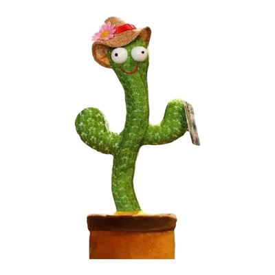 Picture of Cactus Plush Funny Electronic Shaking Cactus Singing Dancing Cactus Twisting Cactus Cute Plush Toy Education Toy Plush Toy With 120 Songs For Home Decoration And Children Playing Birthday Gift Kids Toy - Cactus Toy