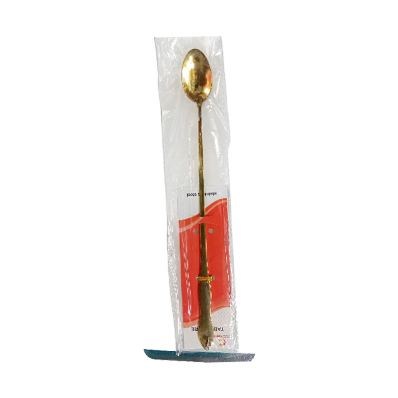 Picture of Golden Steel Long handle Pickle Spoon Round (26cm)