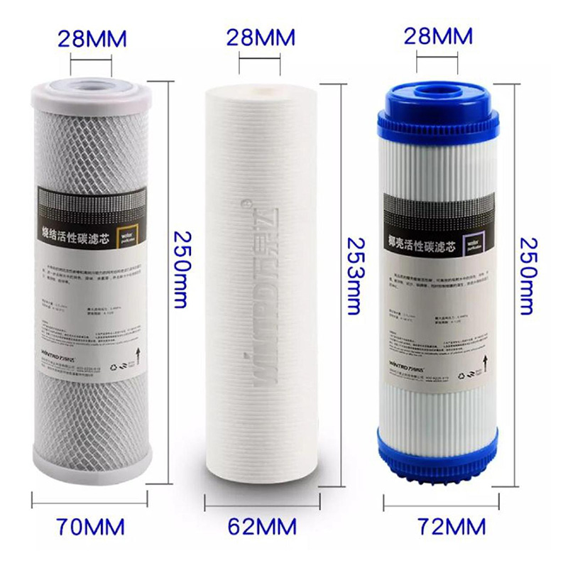 Picture of 3 in one( Sediment Filter PP ( 1 Micron )+Pcs CTO Net Carbon +1 Pcs UDF Box Carbon) RO mechine