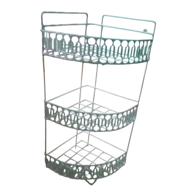 Picture of 3 Layer metal Corner shelves spice jar pot rack for bathroom kitchen organiger - Kitchen Rackr