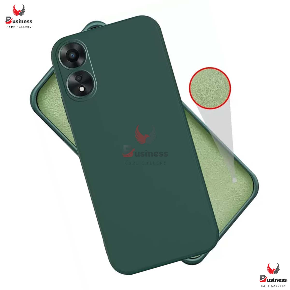 Picture of for OPPO A78 4G Back Cover Simple Candy Color Phone Case Square Edge Liquid Silicone Mobile Cover