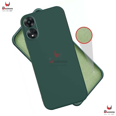 Picture of for OPPO A78 4G Back Cover Simple Candy Color Phone Case Square Edge Liquid Silicone Mobile Cover
