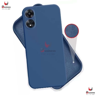 Picture of for OPPO A78 4G Back Cover Simple Candy Color Phone Case Square Edge Liquid Silicone Mobile Cover