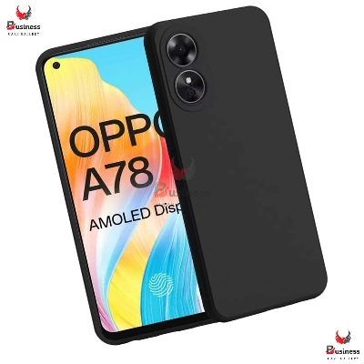 Picture of for OPPO A78 4G Back Cover Simple Candy Color Phone Case Square Edge Liquid Silicone Mobile Cover