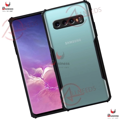 Picture of For Samsung Galaxy S10 Edge-Reinforced Shockproof Cushion Back Clear Hybrid Transparent Hard Cover Casing