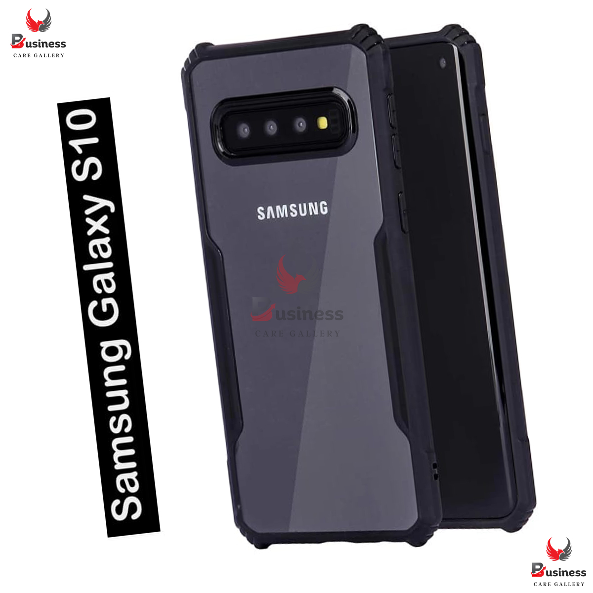 Picture of For Samsung Galaxy S10 Edge-Reinforced Shockproof Cushion Back Clear Hybrid Transparent Hard Cover Casing