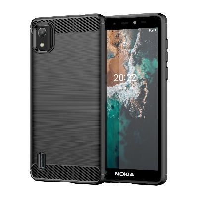 Picture of For Nokia C2 2nd Edition Carbon Fiber Camera Protection Back Cover for Nokia C2 2ND EDITION