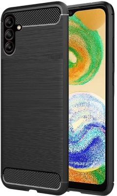 Picture of For Samsung Galaxy A04s Silicone Back Cover With Carbon Fiber Texture (Back Case Cover For Smartphone)