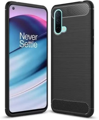 Picture of For OnePlus Nord CE 5G Silicone Back Cover With Carbon Fiber Texture (Back Case Cover For Smartphone)