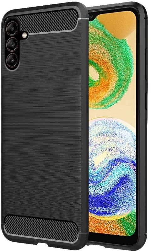 Picture of For Samsung Galaxy A05s Silicone Back Cover With Carbon Fiber Texture (Back Case Cover For Smartphone)