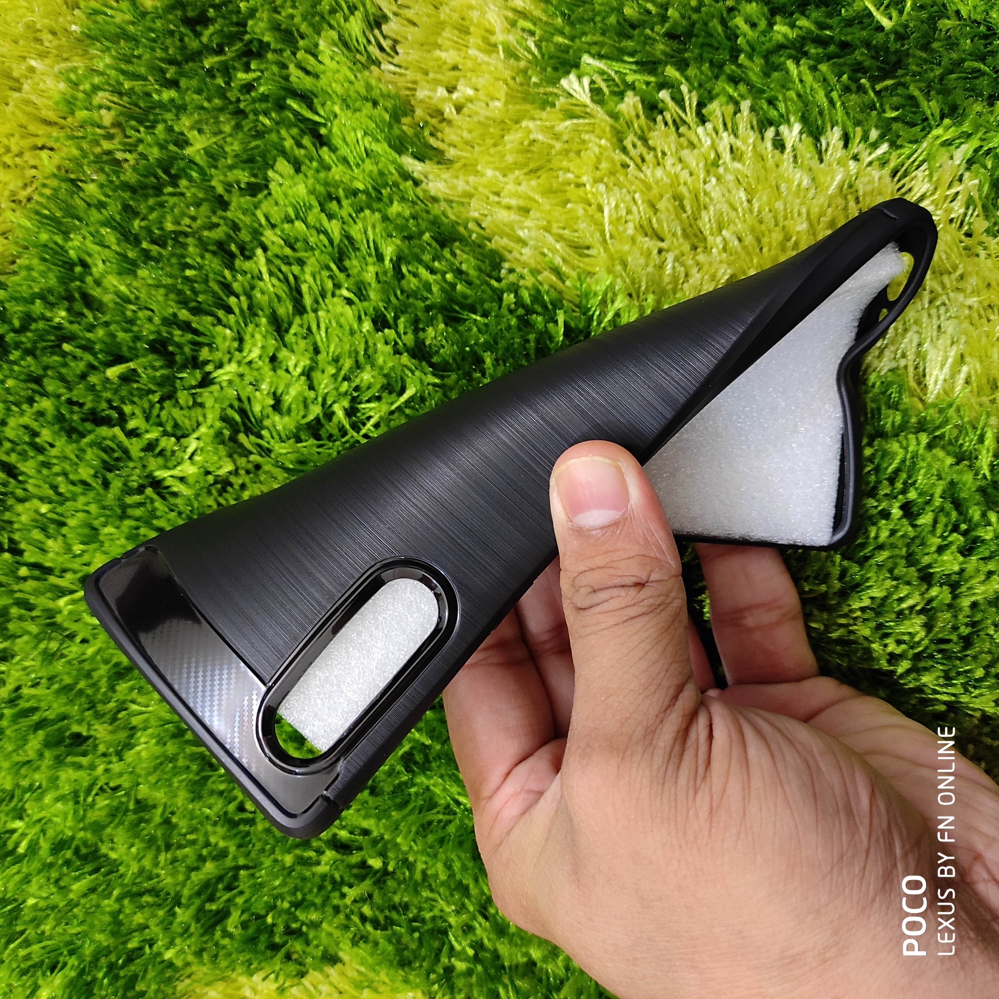 Picture of For Lg Velvet 5G Silicone Back Cover With Carbon Fiber Texture (Back Case Cover For Smartphone)