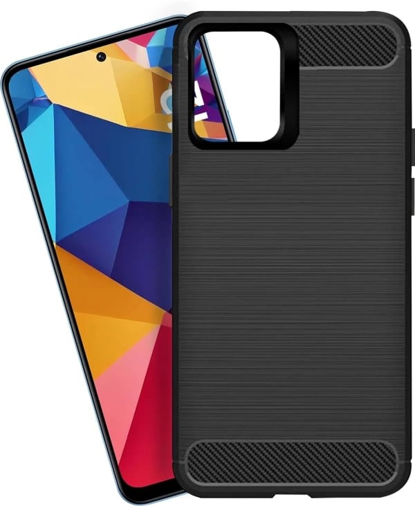 Picture of For Xiaomi Redmi Note 12 4G Silicone Back Cover With Carbon Fiber Texture (Back Case Cover For Smartphone)
