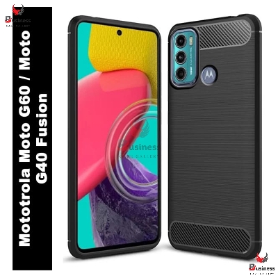 Picture of For Motorola Moto G40 Fusion Silicone Back Cover With Carbon Fiber Texture (Back Case Cover For Smartphone)
