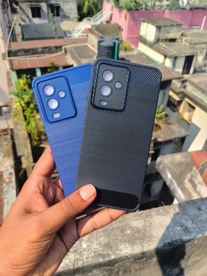 Picture of For Symphony Helio 80 Carbon Silicone Case Phone Cases Luxury Frosted PC Hard Protection Back Cover New Phone Cases For Symphony Helio 80 back cover