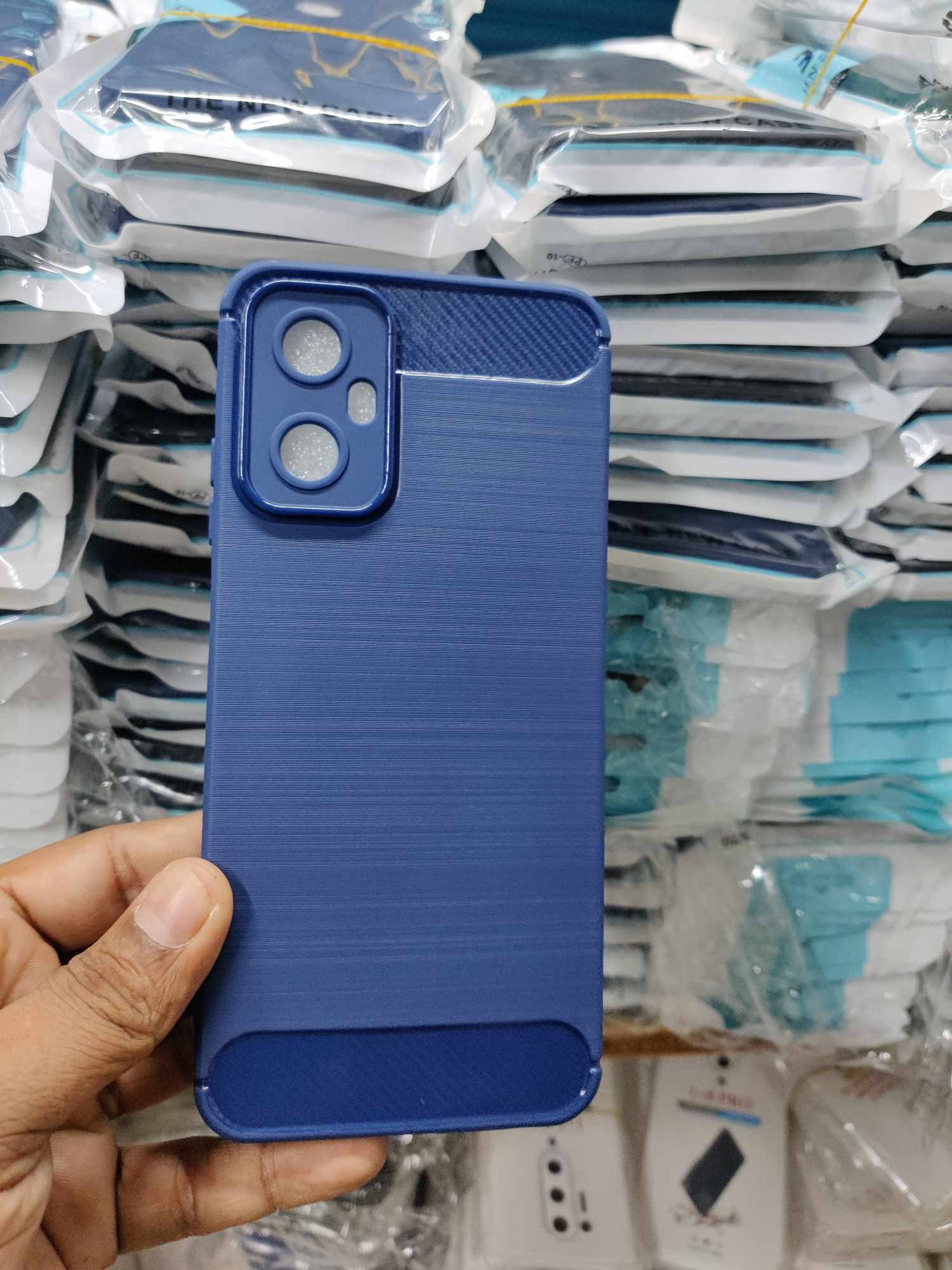 Picture of Walton orbit y21 Back Cover Soft Silicon With Carbon Fiber Design Luxury Premium Back Case Walton orbit y21