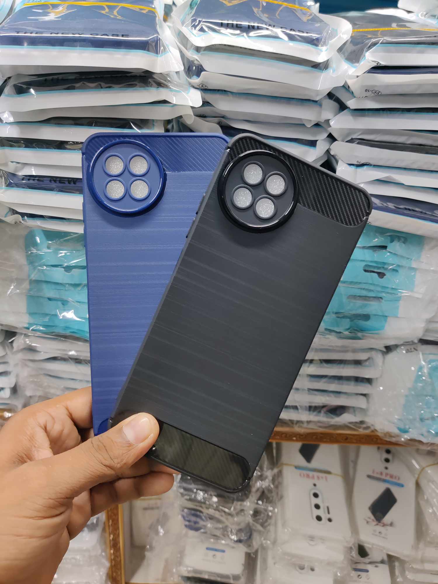 Picture of For itel S23 Heavy Strong Sky Liquid Silicone Soft Gel Rubber Shockproof Cover Case For itel S23 Phone Back Cover