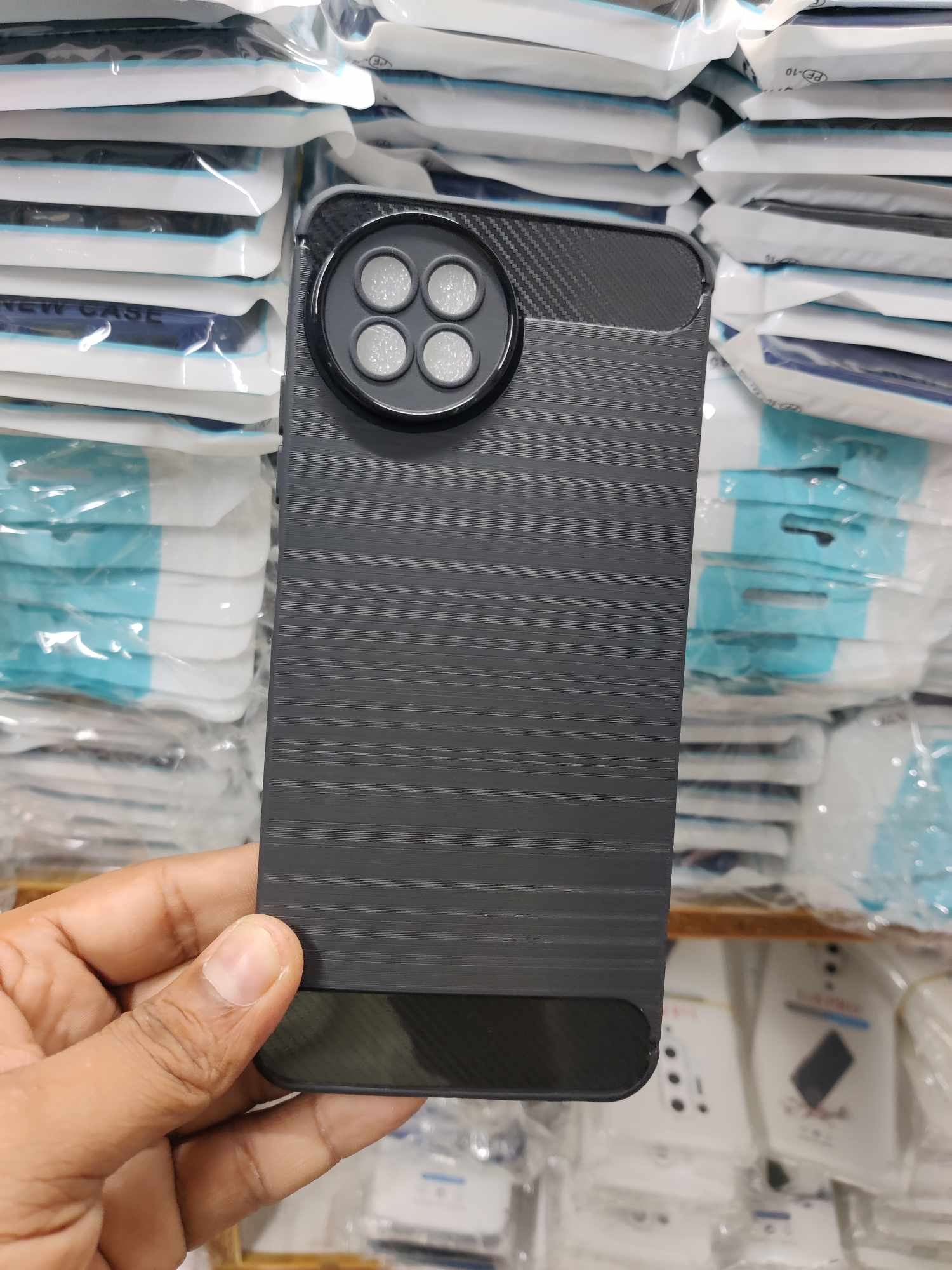 Picture of For itel S23 Heavy Strong Sky Liquid Silicone Soft Gel Rubber Shockproof Cover Case For itel S23 Phone Back Cover