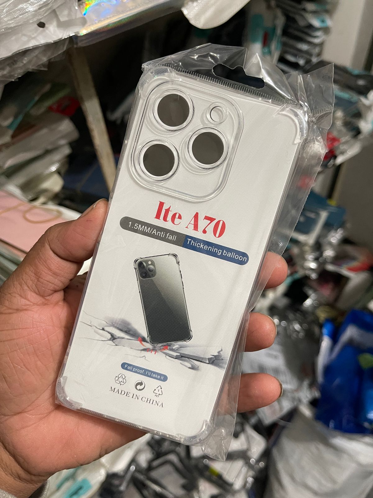 Picture of For itel A70 A665L Transparent Soft Tpu Back Case Official Shockproof Four-Corner Silicone Cover For Itel Aweome A70 A665L Mobile Phone Back Cover