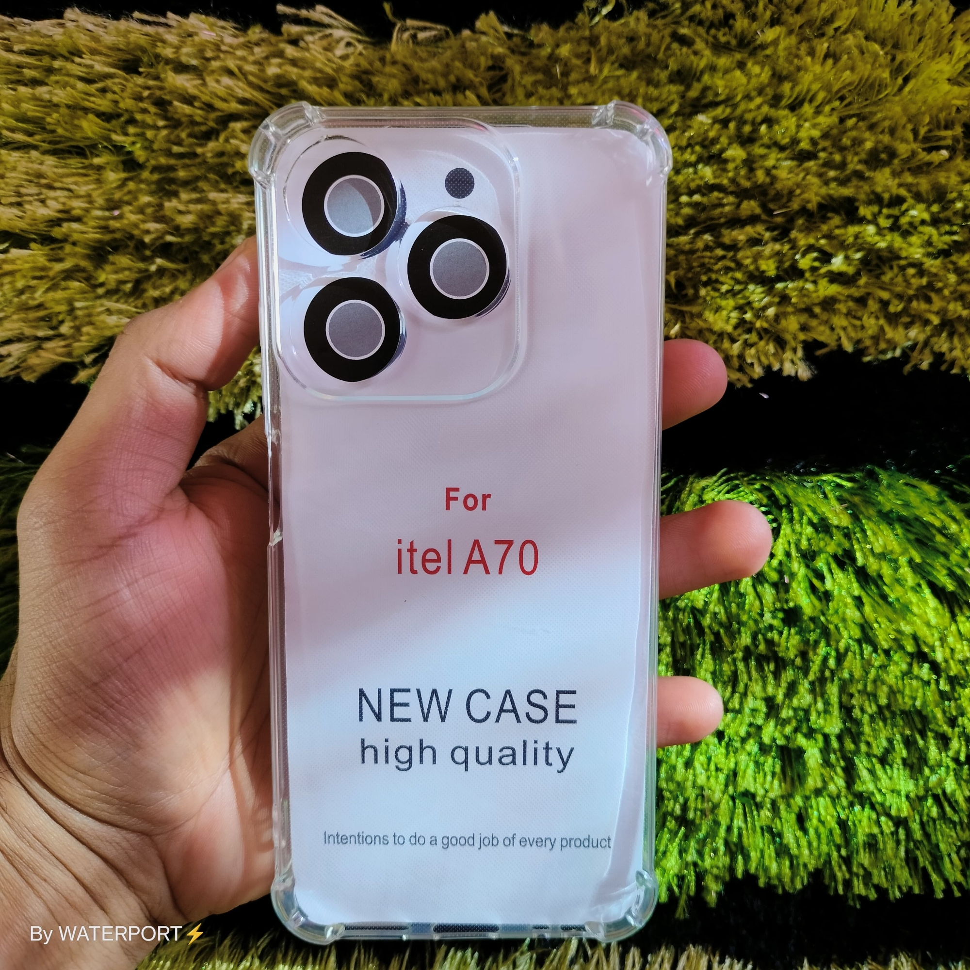 Picture of For itel A70 A665L Transparent Soft Tpu Back Case Official Shockproof Four-Corner Silicone Cover For Itel Aweome A70 A665L Mobile Phone Back Cover