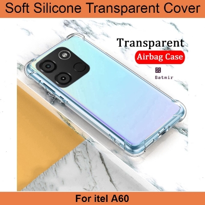 Picture of For Itel A05s Transparent Soft Tpu Back Case Official Shockproof Four-Corner Silicone Cover