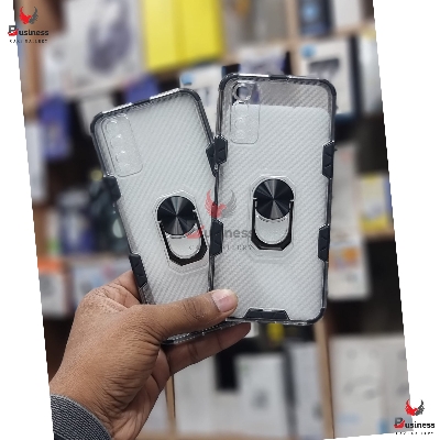 Picture of For Vivo Y20 / Y20i/Y20A/Y20 2021/Y20s/Y12A/ Y12s  Honeycomb Matte Clear Armor Magnetic Ring Bracket Phone Case  Back Cover (Back Case Cover For Smartphone)