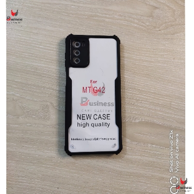 Picture of For Motorola Moto G42 Edge-Reinforced Shockproof Cushion Back Clear Hybrid Transparent Hard Cover Casing