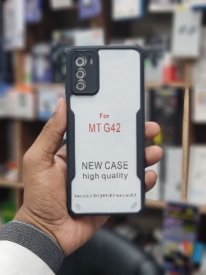 Picture of For Motorola Moto G42 Edge-Reinforced Shockproof Cushion Back Clear Hybrid Transparent Hard Cover Casing