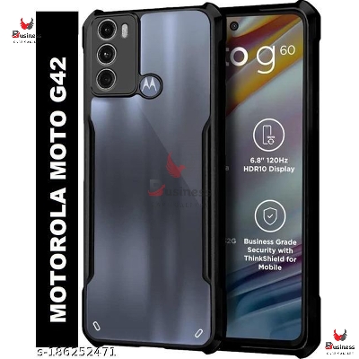 Picture of For Motorola Moto G42 Edge-Reinforced Shockproof Cushion Back Clear Hybrid Transparent Hard Cover Casing